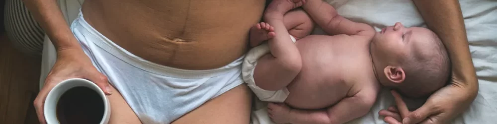Mother and baby bonding time