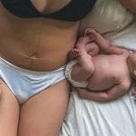 Mother and baby bonding time