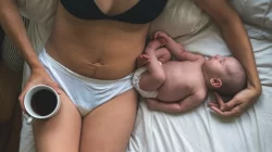 Mother and baby bonding time