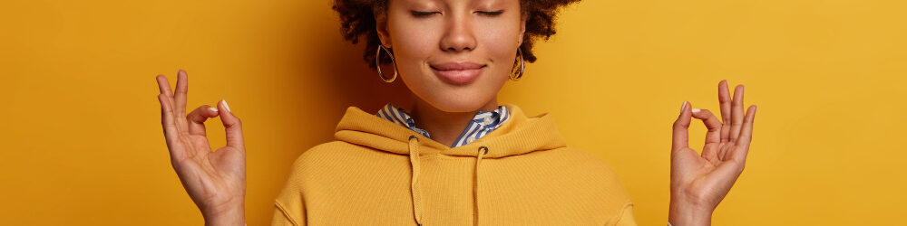 Woman meditating