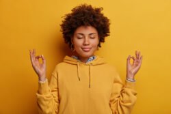 Woman meditating