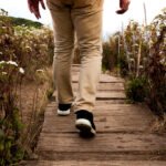Person walking on nature path
